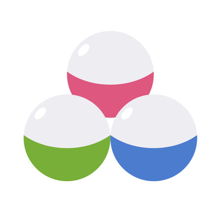 Colorful gacha capsules icon. Editable vector.のイラスト素材