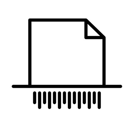 Simple paper shredder icon. Editable vector.のイラスト素材