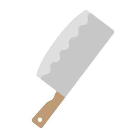 Simple Chinese cleaver icon. Editable vector.のイラスト素材
