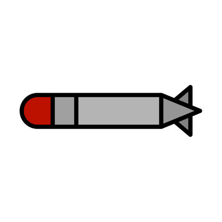 Torpedo icon. Torpedo attack. Editable vector.のイラスト素材