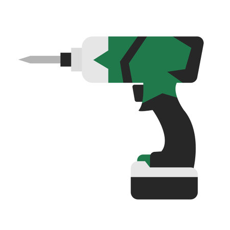 Green impact driver icon. Editable vector.のイラスト素材