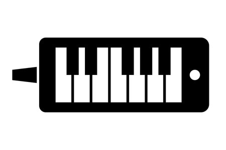 Simple design melodica icon. Editable vector.のイラスト素材