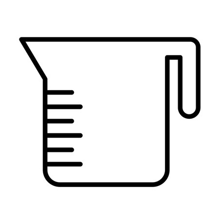 Simple design measuring cup icon. Editable vector.のイラスト素材