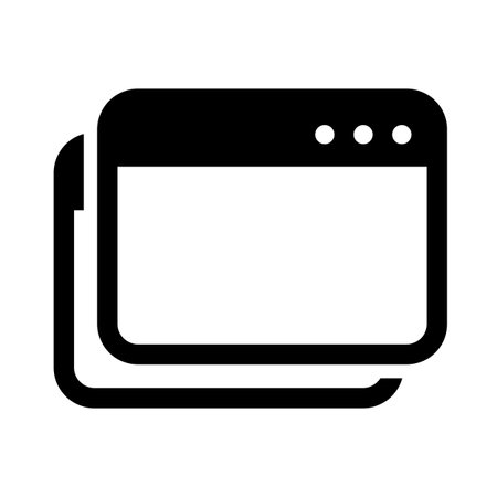 Minimalist Web Browser User Interface Icon. Editable vector.