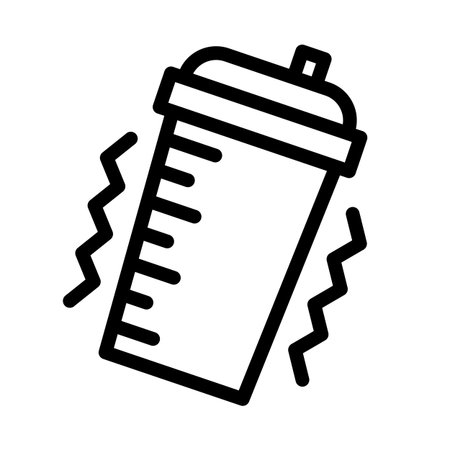 Simple design protein shaker shake icon. Editable vector.のイラスト素材
