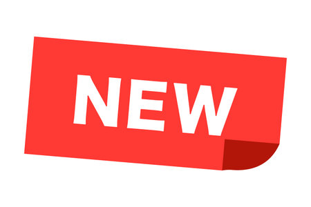 Bold Red New Product Banner Design. Editable vector.のイラスト素材