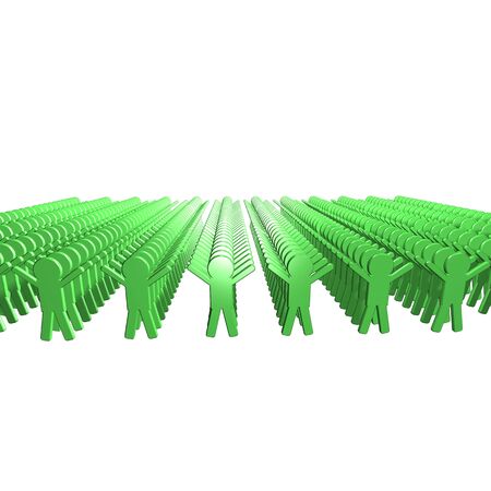 Conceptual image of teamwork - 5. 3D image.の写真素材