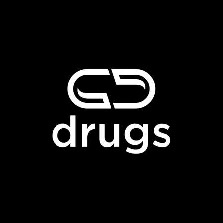 lustration Letter CD sign clean for drugs company logo designのイラスト素材