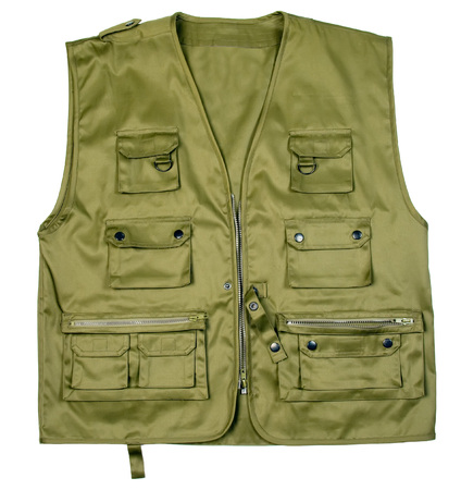 Green hunter vestの写真素材