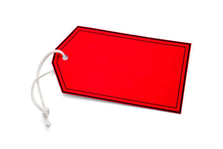 Red tab hangerの写真素材
