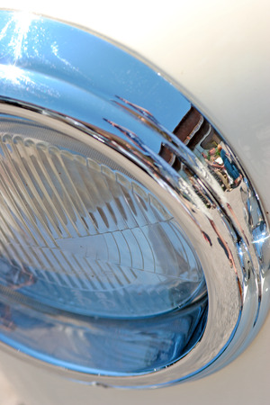 Vintage car headlampの写真素材