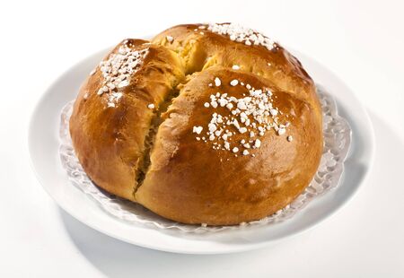 Traditional sweet bread easter cristmasの写真素材
