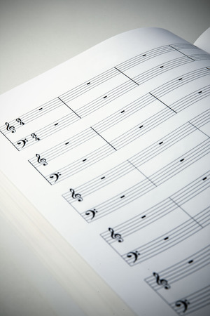 Silence empty music scoreの写真素材