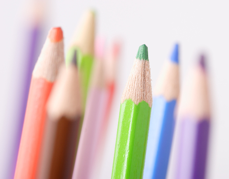 Colored pencils macro picture shallow depth of fieldの写真素材