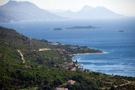 Aerial view of dalmatian islandsの写真素材