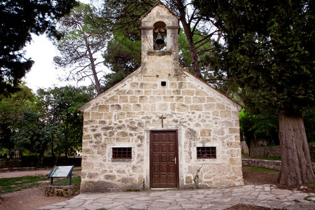 Small stone church Croatiaの写真素材