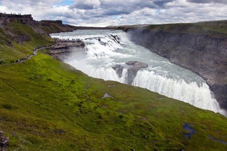 Gullfoss Waterfall in the Golden circle of Icelandの写真素材