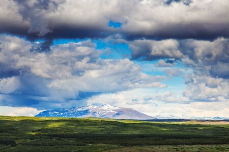 Stone and ash wasteland - volcanic landscapeの写真素材