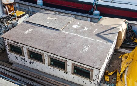 Vintage fisherman ship deck detail