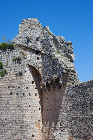 Old medieval fort in Ston, Croatia. Wall was originaly 7km long.の写真素材