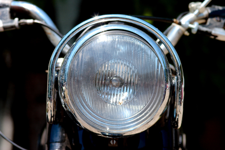 Close-up of vintage car. Exhibition outdoorの写真素材