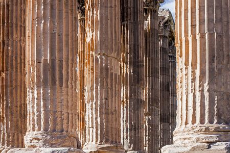 Temple of Olympian Zeus and Acropolis Hill, Athens, Greece