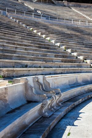 Panathenaic stadium or kallimarmaro in Athens - detail