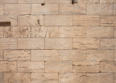 Antique stone temple wall textureの写真素材