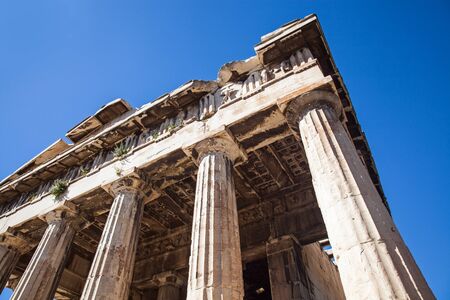 Temple of Hephaestus in Ancient Agora, Athens, Greeceの写真素材