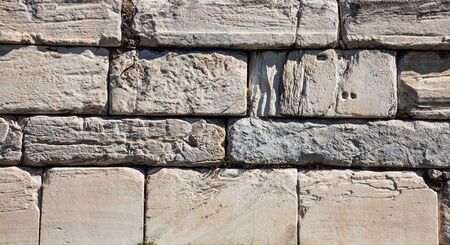 Antique stone temple wall textureの写真素材