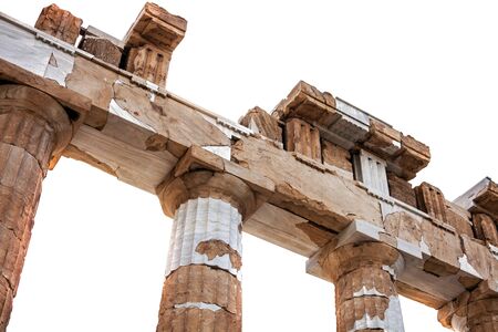 Antique greek temple column detail