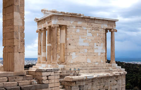 Athena temple, Acropolis of Athensのeditorial素材
