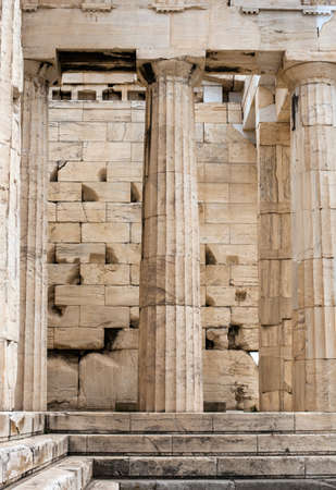Antique greek temple column detail