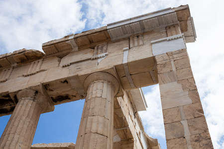 Antique greek temple column detailのeditorial素材