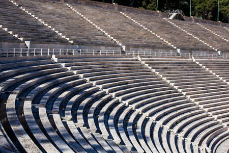 Panathenaic stadium or kallimarmaro in Athens - detail