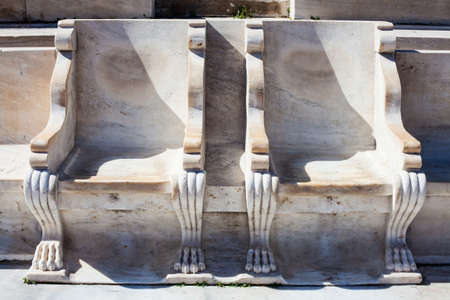 Panathenaic stadium or kallimarmaro in Athens - detailのeditorial素材