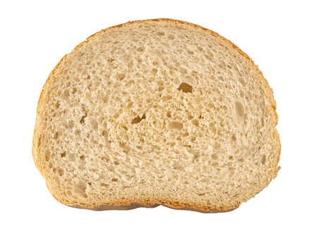 sliced bread isolated on whiteの写真素材