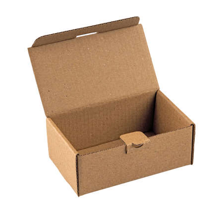 Brown cardboard box isolated mockup