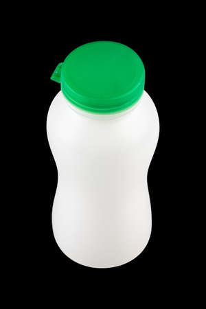 dairy container isolated on whiteの写真素材