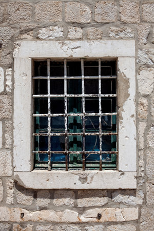 Old stone building texture background street view wall