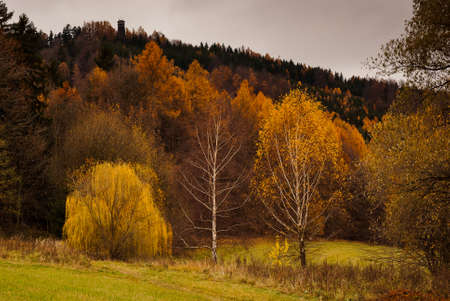 Scenic views, in scenic areas mountains Jeseniky, in different season の写真素材