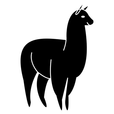 Alpaca icon. Simple illustration of alpaca vector icon for webのイラスト素材
