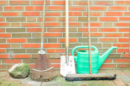 garden toolsの写真素材