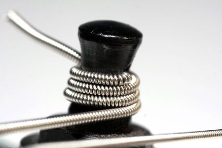 Close-up of a guitar mechanics with a string