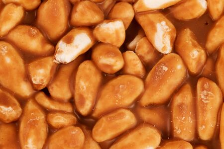 Closeup of puffed rice with chocolateの写真素材