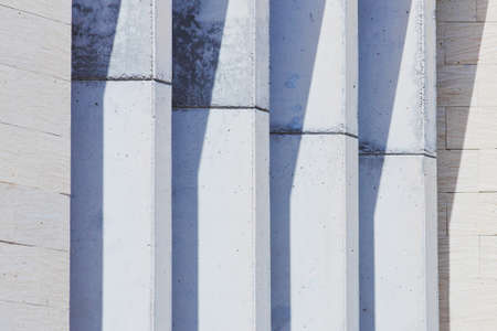 Detail of a modern building with a white frontの写真素材