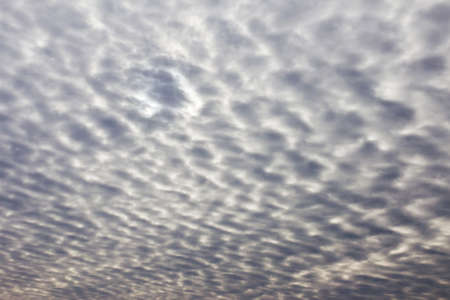 Detail of clouds with wave form in the sky