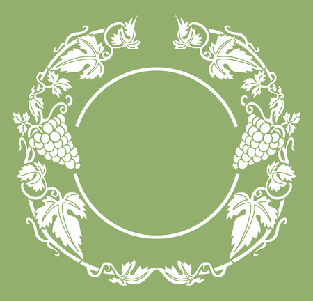 wine roundのイラスト素材