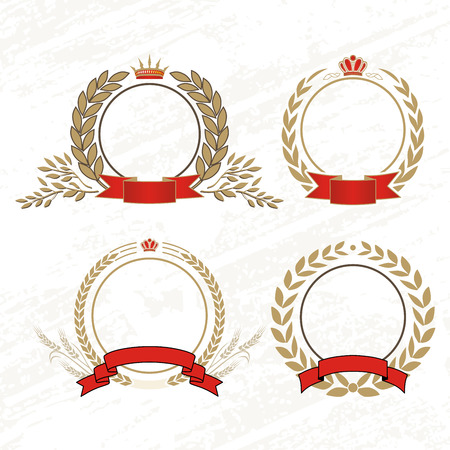 laurel wreathのイラスト素材