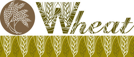 wheat bar and logoのイラスト素材
